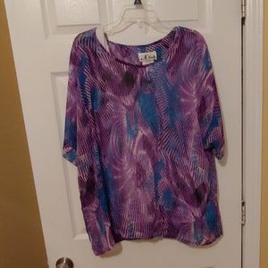 N Touch Purple/Aqua Blouse
